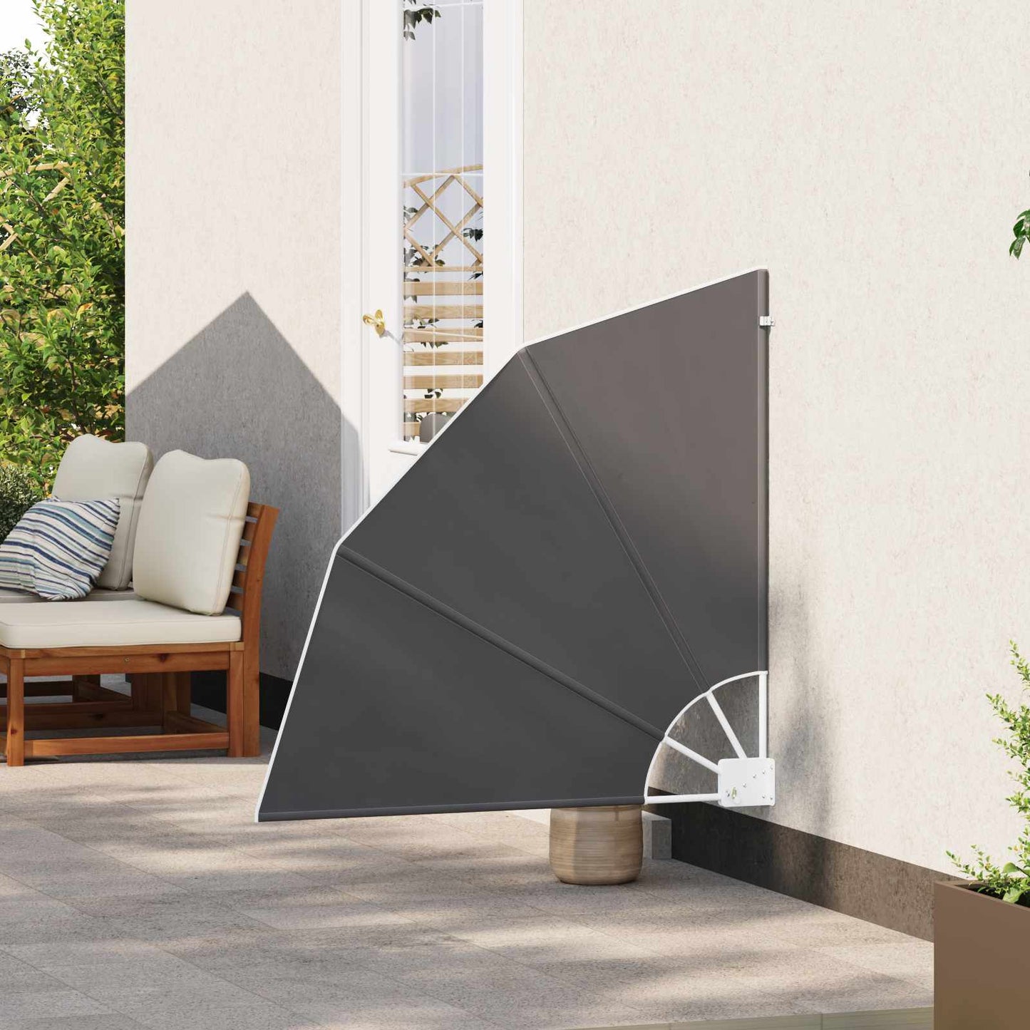 vidaXL Balcony Privacy Screen 115 x 115 cm Polyester Anthracite