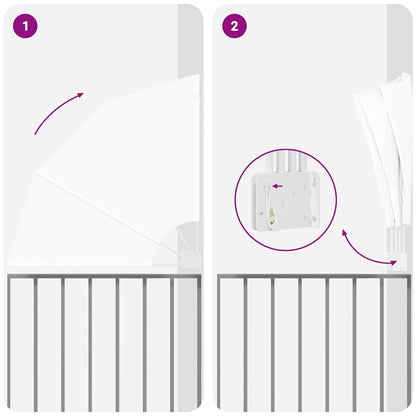 vidaXL Balcony Privacy Screen White 115 x 115 cm Fabric