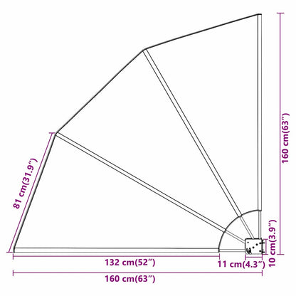 vidaXL Balcony Privacy Screen Taupe 160 x 160 cm Fabric