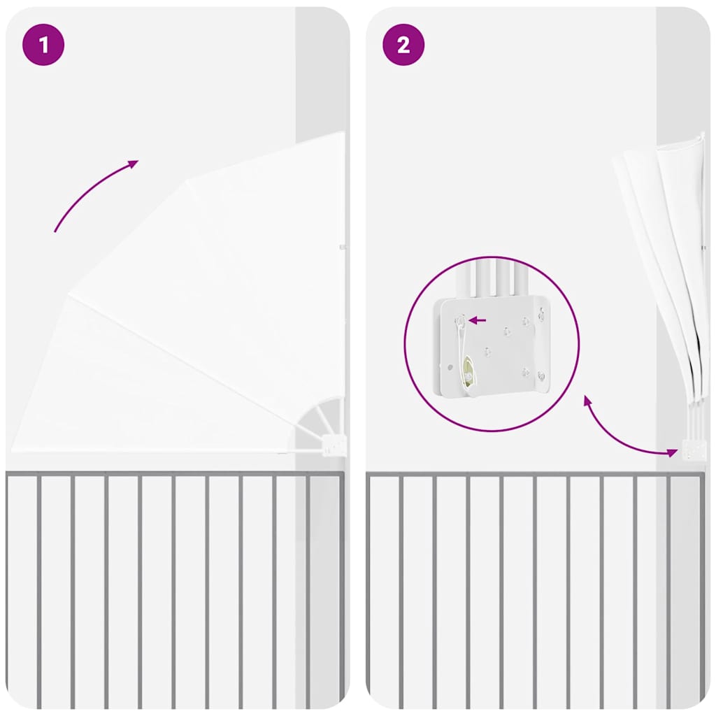 vidaXL Balcony Privacy Screen 140 x 140 cm Polyester White