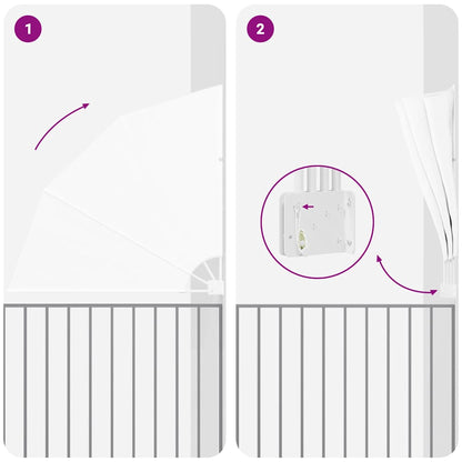 vidaXL Balcony Privacy Screen 140 x 140 cm Polyester White