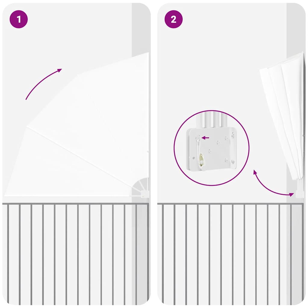 vidaXL Balcony Privacy Screen 210 x 210 cm Polyester White