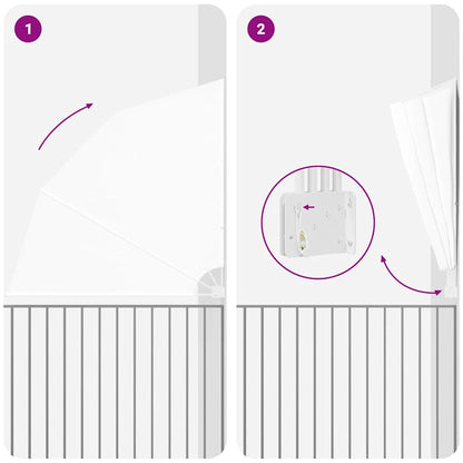 vidaXL Balcony Privacy Screen 210 x 210 cm Polyester White