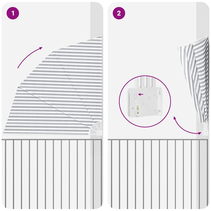 vidaXL Balcony Privacy Screen Anthracite and white 210 x 210 cm Fabric