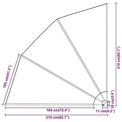 vidaXL Balcony Privacy Screen Anthracite and white 210 x 210 cm Fabric