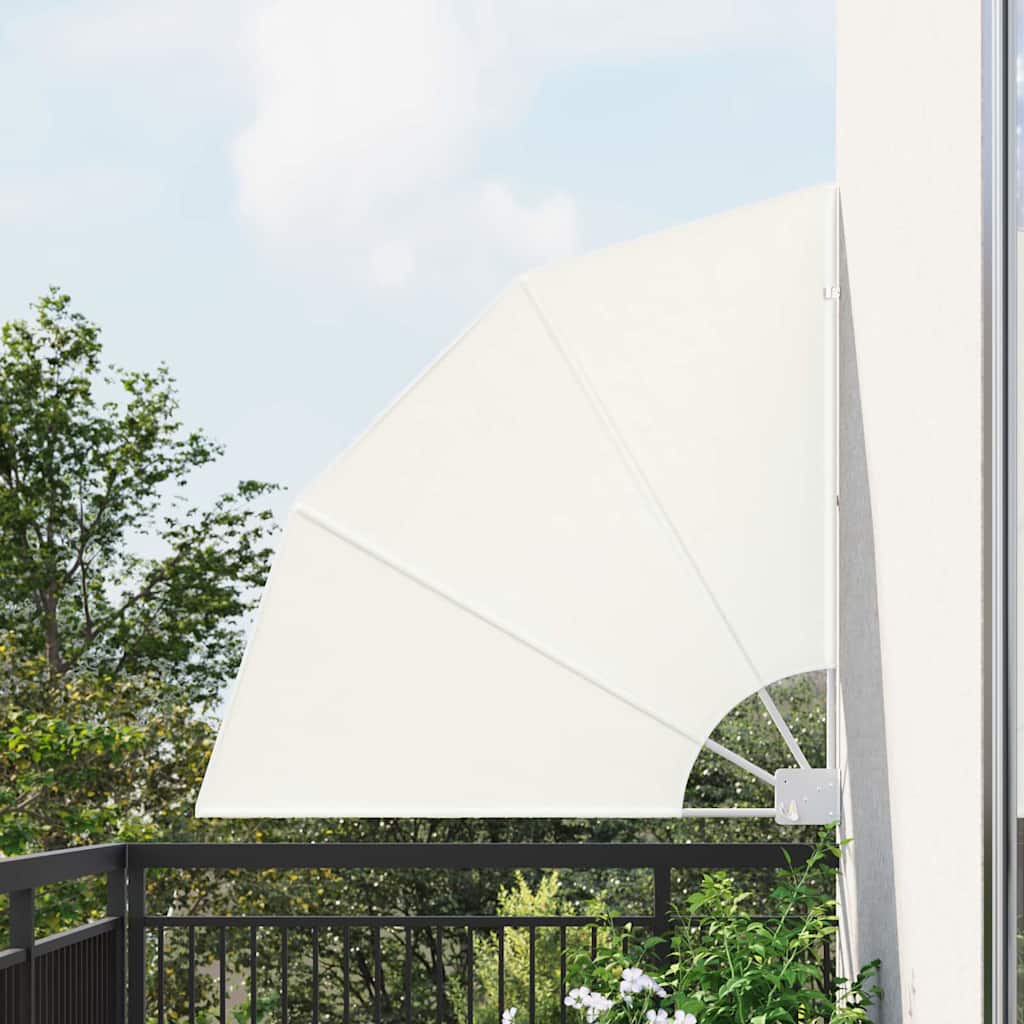 vidaXL Balcony Privacy Screen 115 x 115 cm Polyester Cream