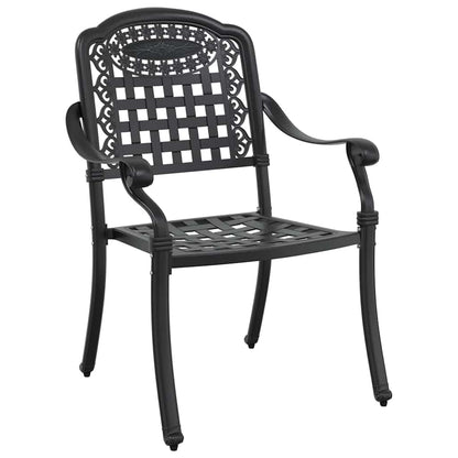 vidaXL Garden Dining Set 5 pcs Black Aluminium