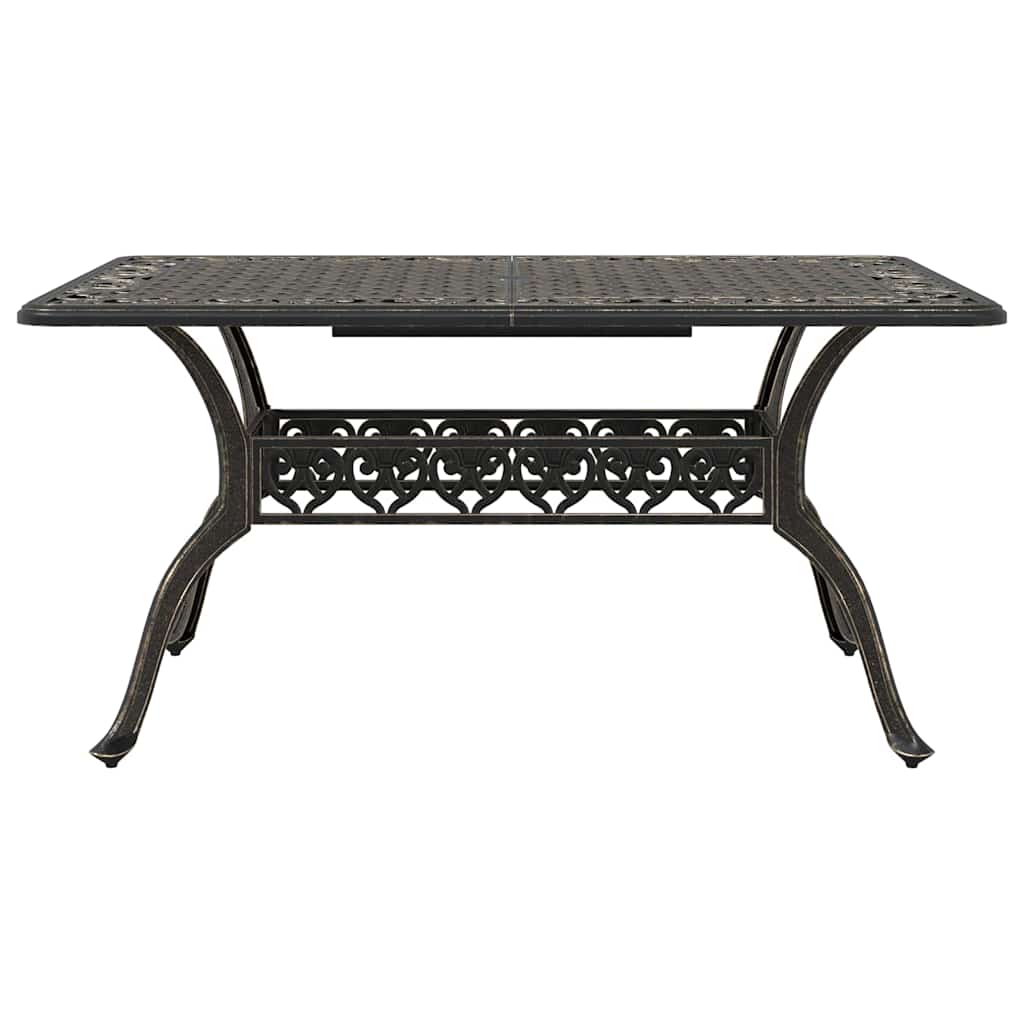 vidaXL Garden Dining Set 7 pcs Bronze Aluminium