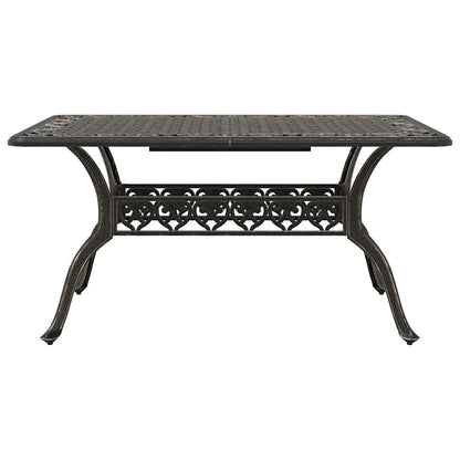 vidaXL Garden Dining Set 7 pcs Bronze Aluminium