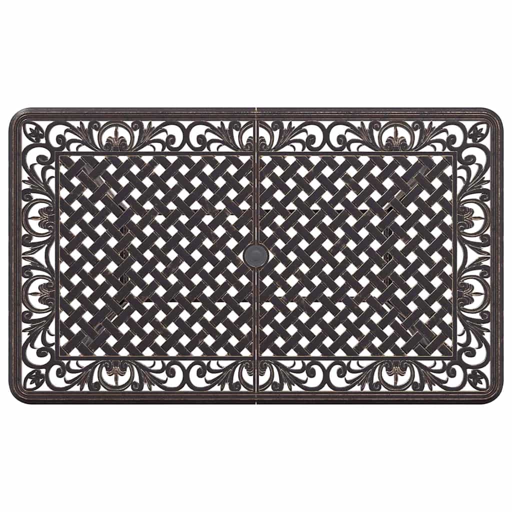 vidaXL Garden Dining Set 7 pcs Bronze Aluminium