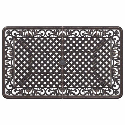 vidaXL Garden Dining Set 7 pcs Bronze Aluminium