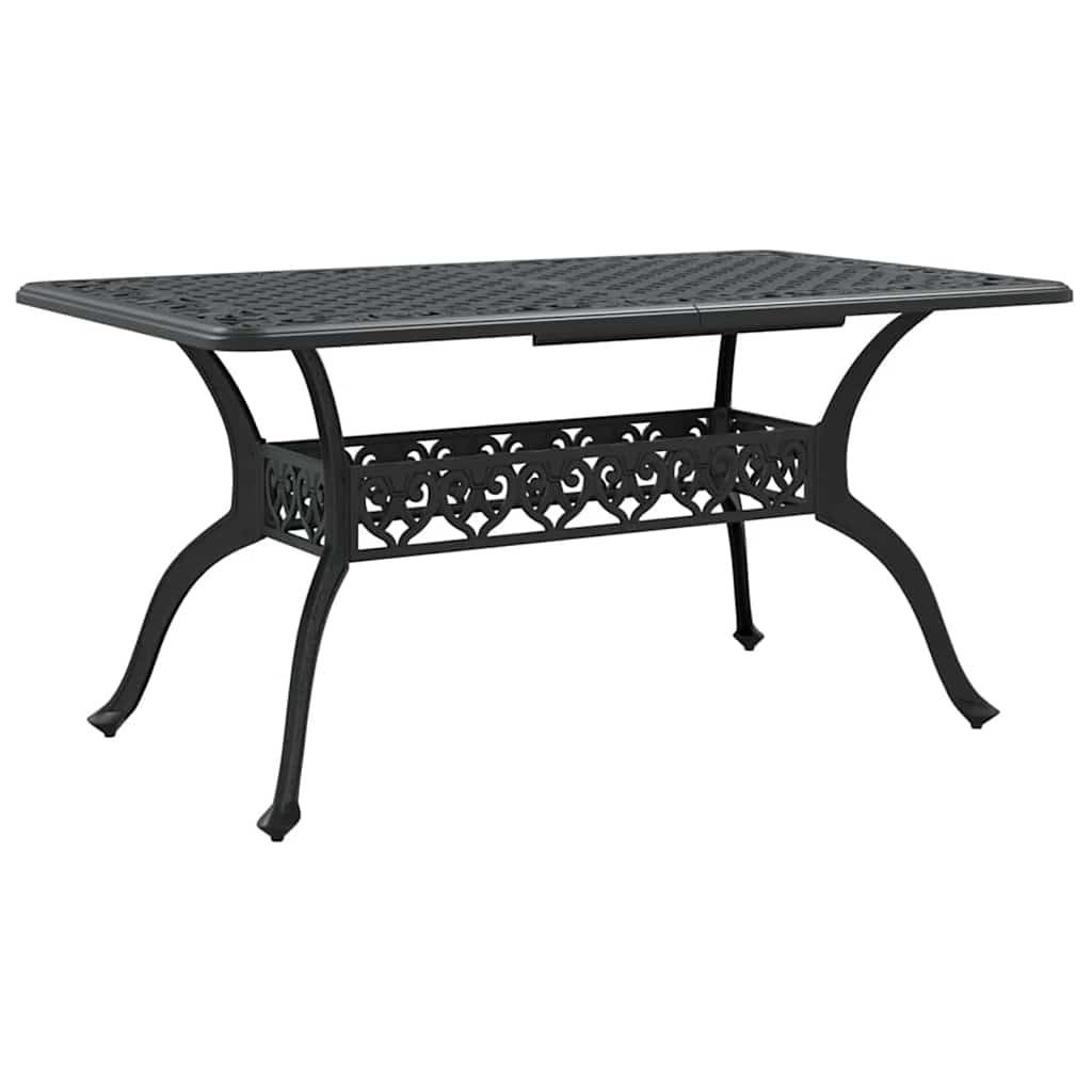 vidaXL Garden Dining Set 7 pcs Black Aluminium