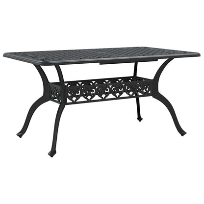 vidaXL Garden Dining Set 7 pcs Black Aluminium