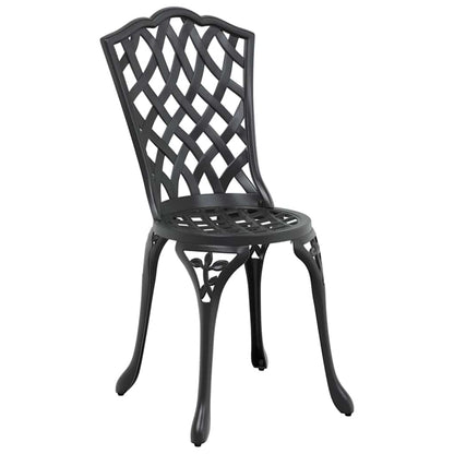 vidaXL Garden Dining Set 7 pcs Black Aluminium