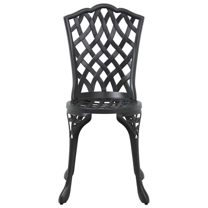 vidaXL Garden Dining Set 7 pcs Black Aluminium