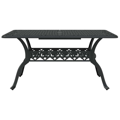 vidaXL Garden Dining Set 7 pcs Black Aluminium