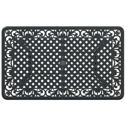 vidaXL Garden Dining Set 7 pcs Black Aluminium