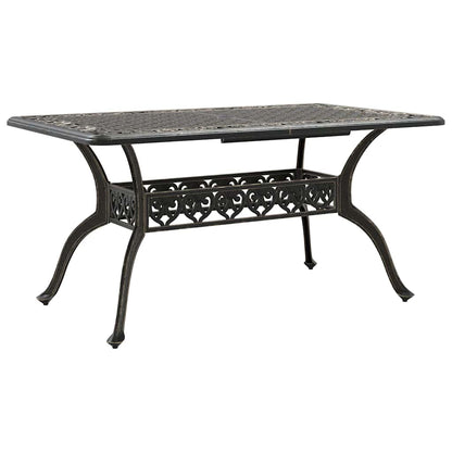 vidaXL Garden Dining Set 7 pcs Bronze Aluminium