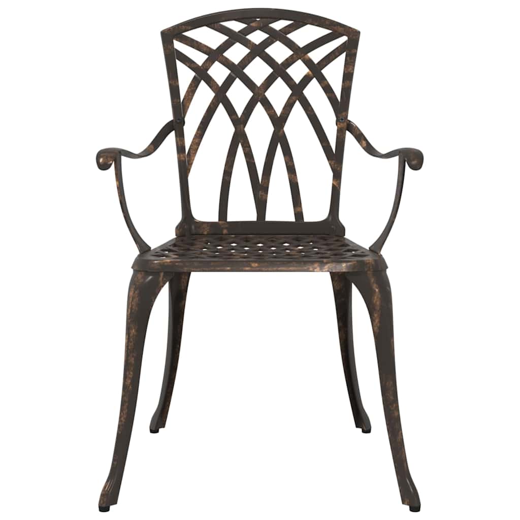 vidaXL Garden Dining Set 7 pcs Bronze Aluminium