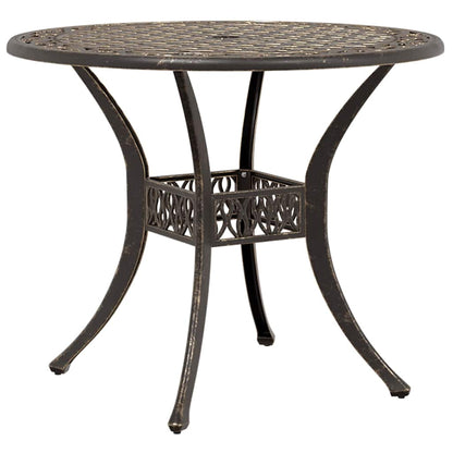 vidaXL Garden Dining Set 5 pcs Bronze Aluminium