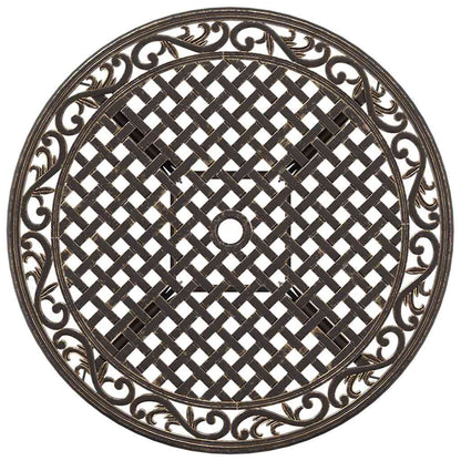 vidaXL Garden Dining Set 5 pcs Bronze Aluminium