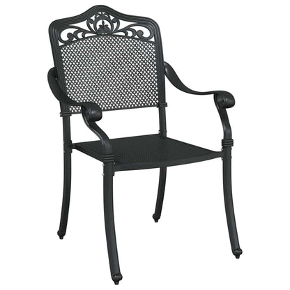 vidaXL Garden Dining Set 5 pcs Black Aluminium