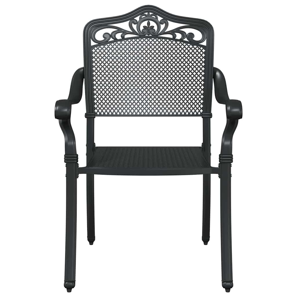 vidaXL Garden Dining Set 5 pcs Black Aluminium