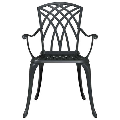 vidaXL Garden Dining Set 5 pcs Black Aluminium