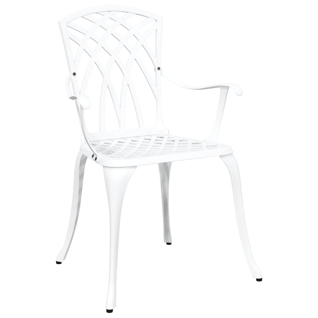 vidaXL Garden Dining Set 7 pcs White Aluminium