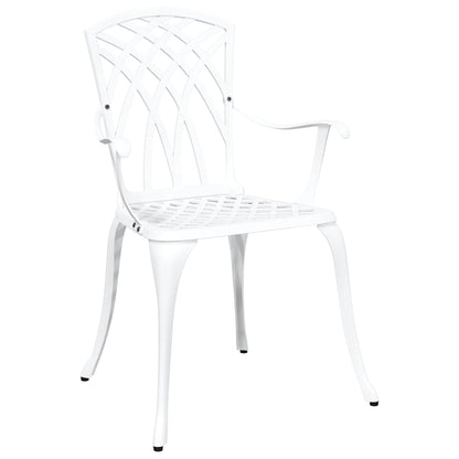 vidaXL Garden Dining Set 7 pcs White Aluminium