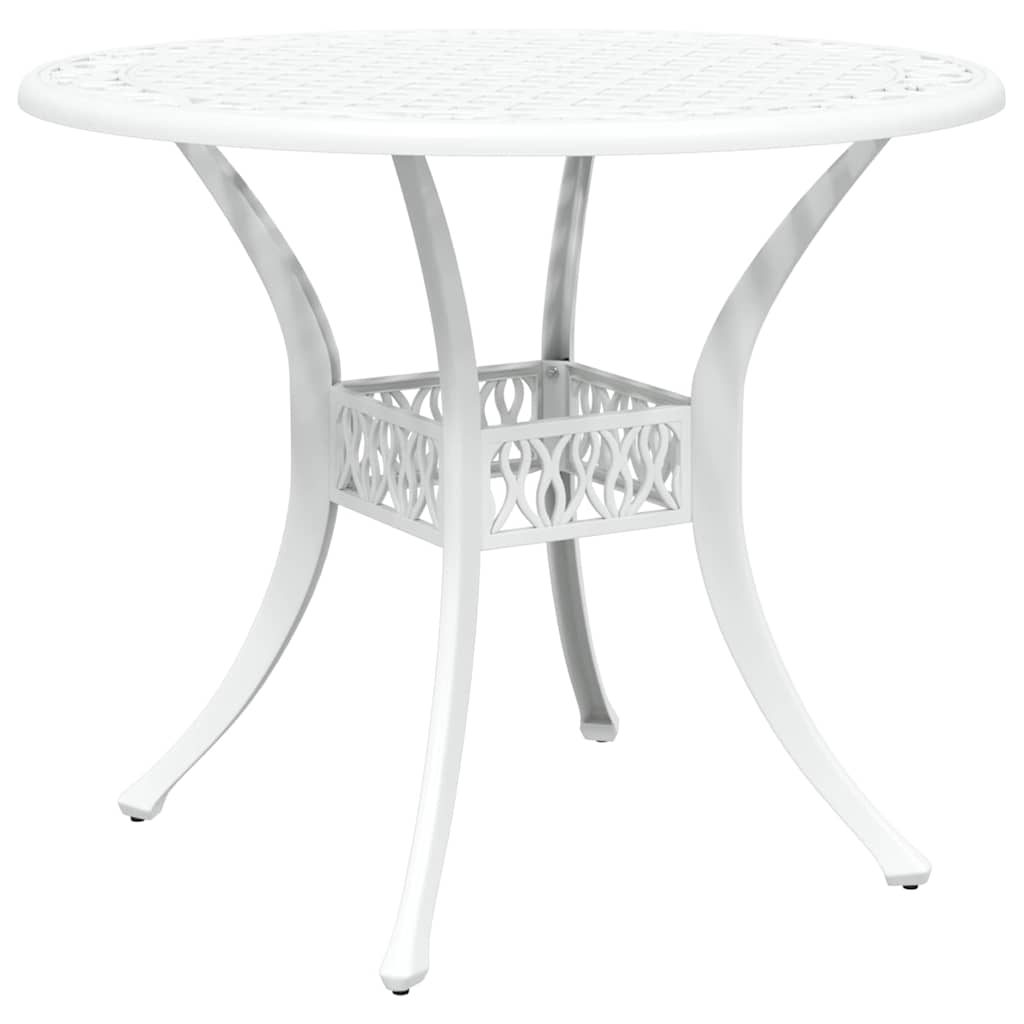 vidaXL Garden Dining Set 7 pcs White Aluminium