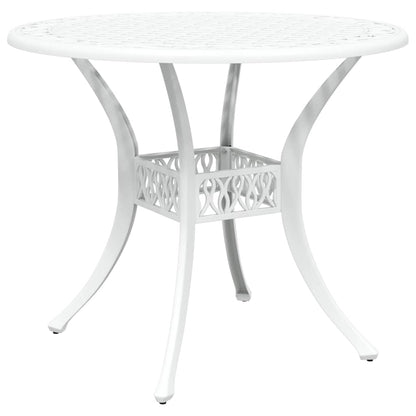 vidaXL Garden Dining Set 7 pcs White Aluminium