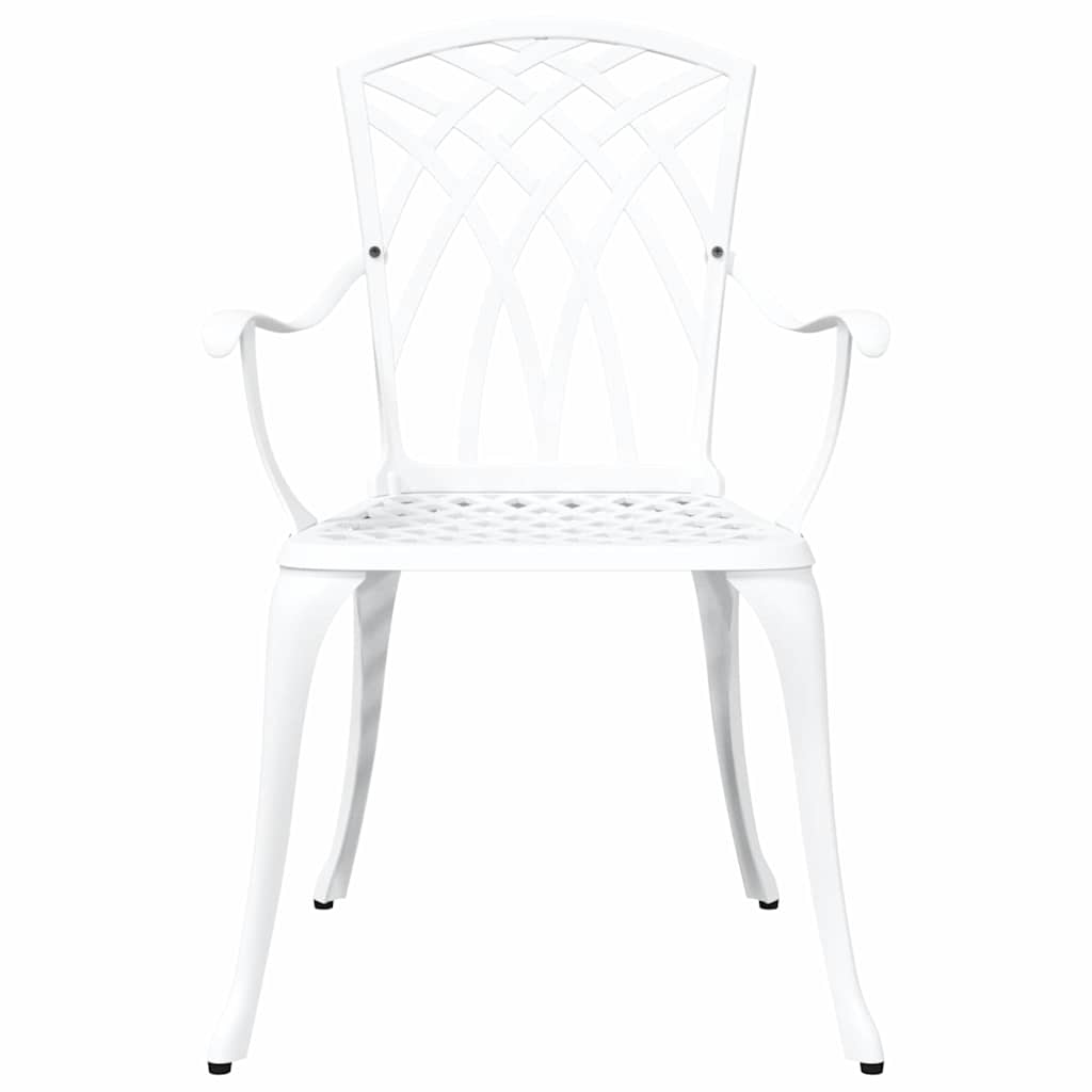 vidaXL Garden Dining Set 7 pcs White Aluminium