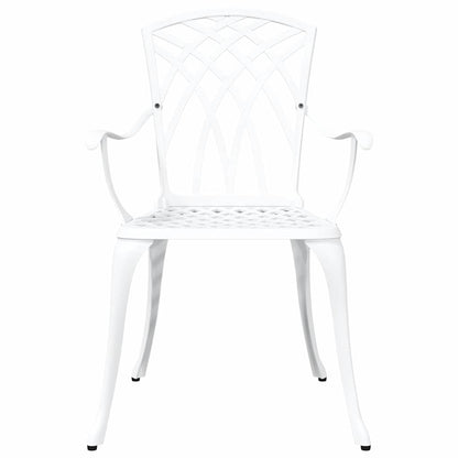 vidaXL Garden Dining Set 7 pcs White Aluminium