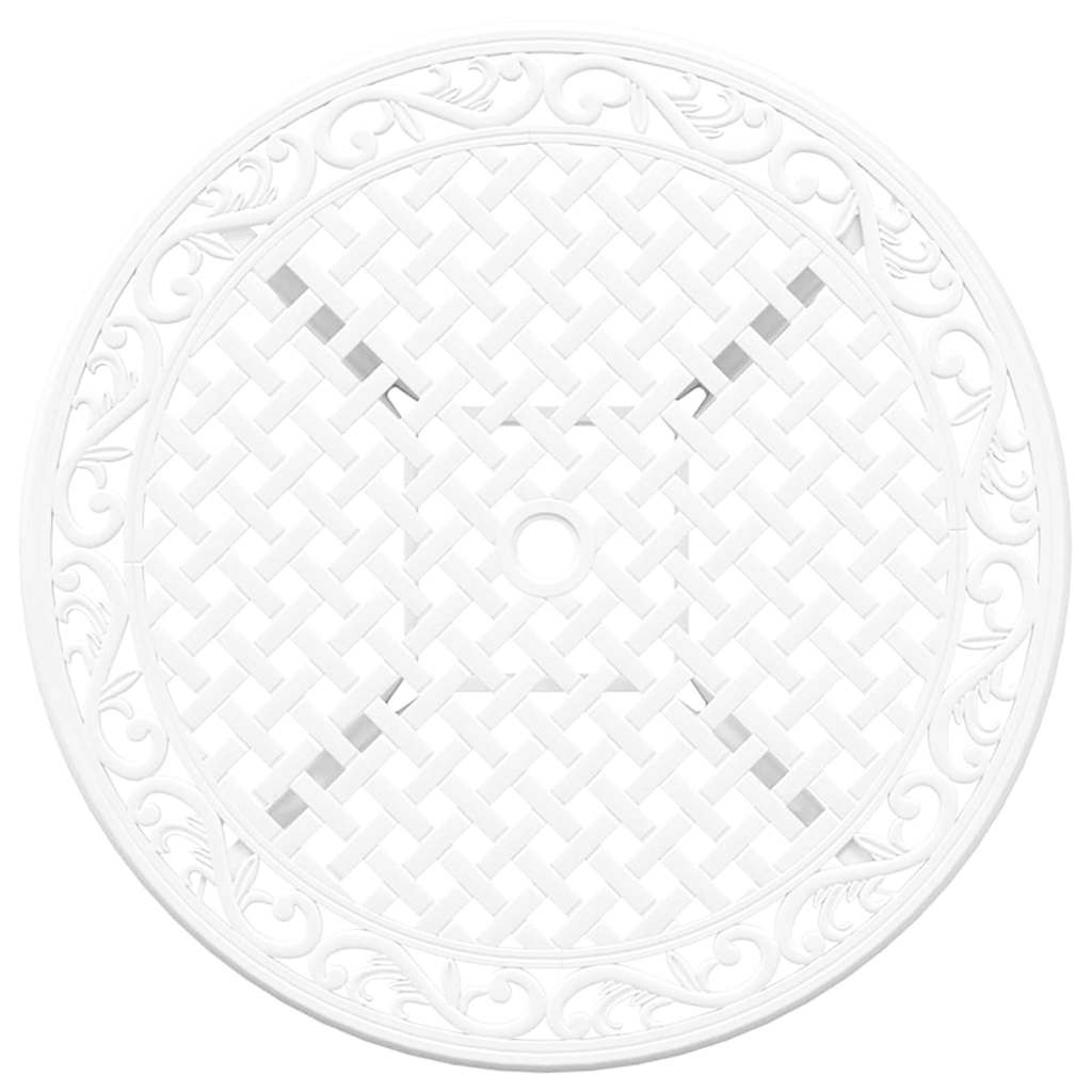 vidaXL Garden Dining Set 7 pcs White Aluminium