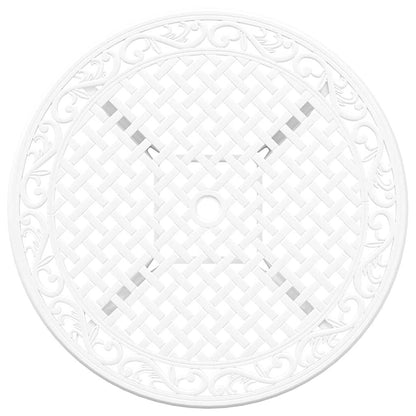 vidaXL Garden Dining Set 7 pcs White Aluminium