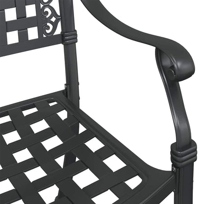 vidaXL Garden Table Set 3 pcs Black Cast Aluminium