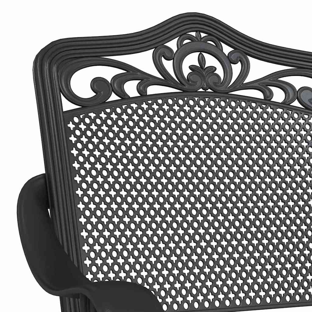 vidaXL Garden Table Set 3 pcs Black Cast Aluminium