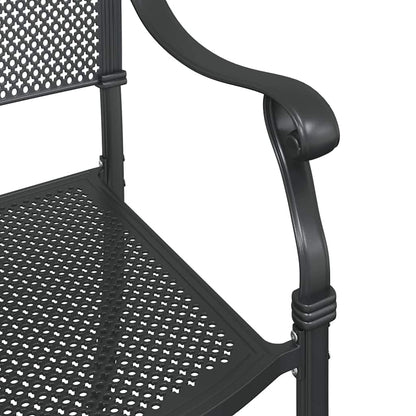 vidaXL Garden Table Set 3 pcs Black Cast Aluminium
