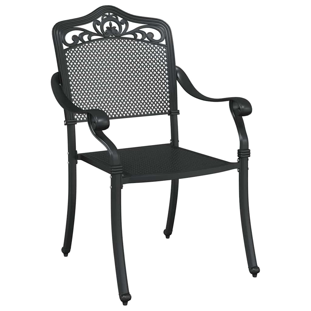 vidaXL Garden Table Set 5 pcs Black Cast Aluminium