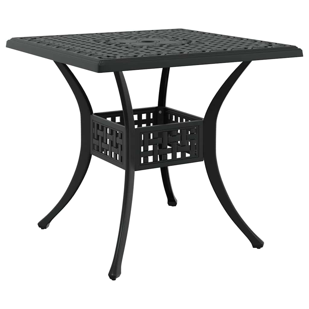 vidaXL Garden Table Set 3 pcs Black Cast Aluminium