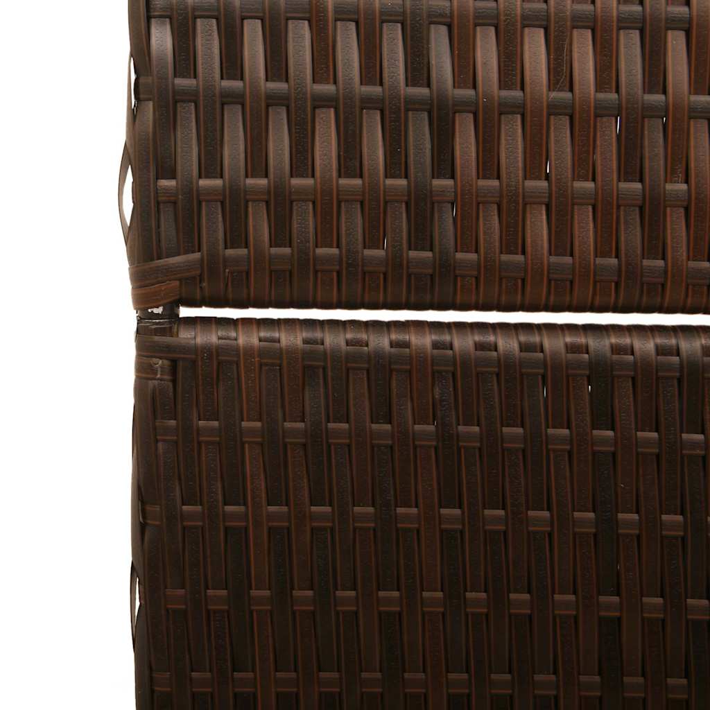vidaXL Room Divider Folding Manual Brown 146 x 180 cm Poly Rattan