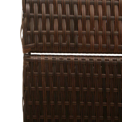 vidaXL Room Divider Folding Manual Brown 146 x 180 cm Poly Rattan