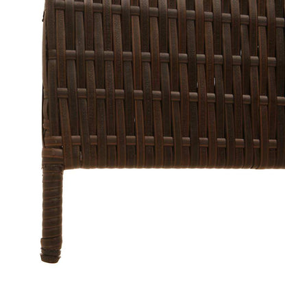 vidaXL Room Divider Folding Manual Brown 195 x 180 cm Poly Rattan