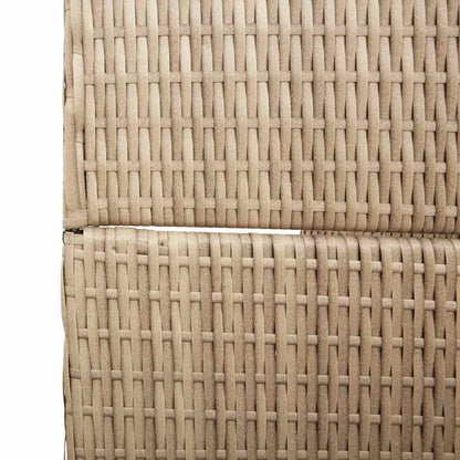 vidaXL Room Divider Folding Manual Beige 195 x 180 cm Poly Rattan