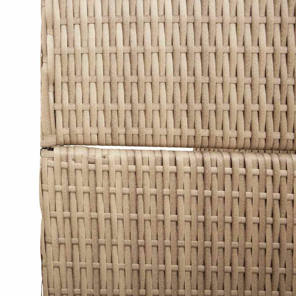 vidaXL Room Divider Beige 195 x 200 cm Poly Rattan