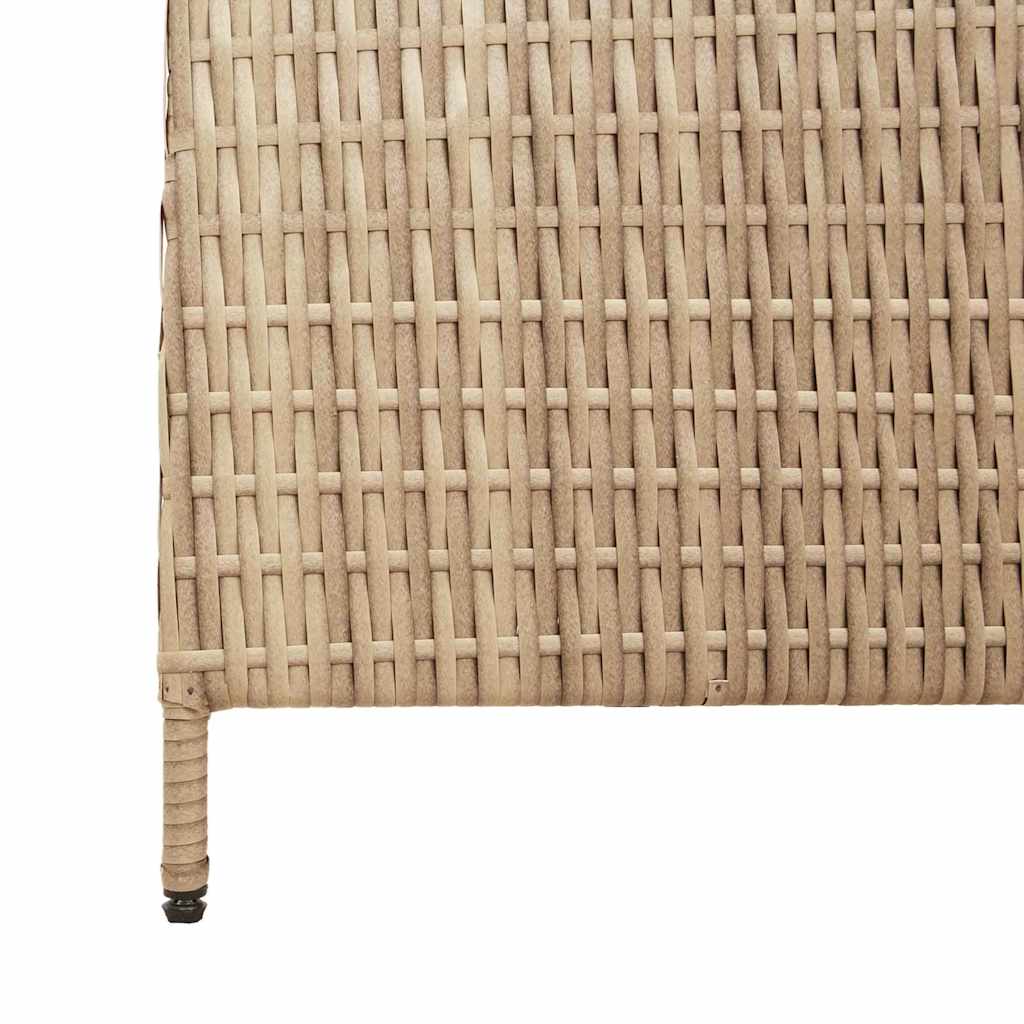 vidaXL Room Divider Beige 195 x 200 cm Poly Rattan