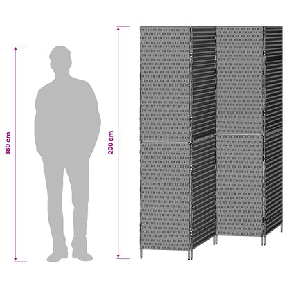 vidaXL Room Divider Beige 195 x 200 cm Poly Rattan
