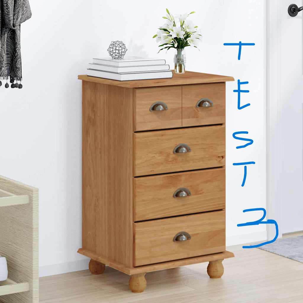 vidaXL Chest of Drawer 5-Drawer ASKIM Brown 48.5 x 40 x 79 cm