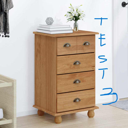 vidaXL Chest of Drawer 5-Drawer ASKIM Brown 48.5 x 40 x 79 cm
